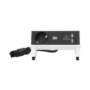 Desk 2 - 1x 230V RA + 2x USB chrgr